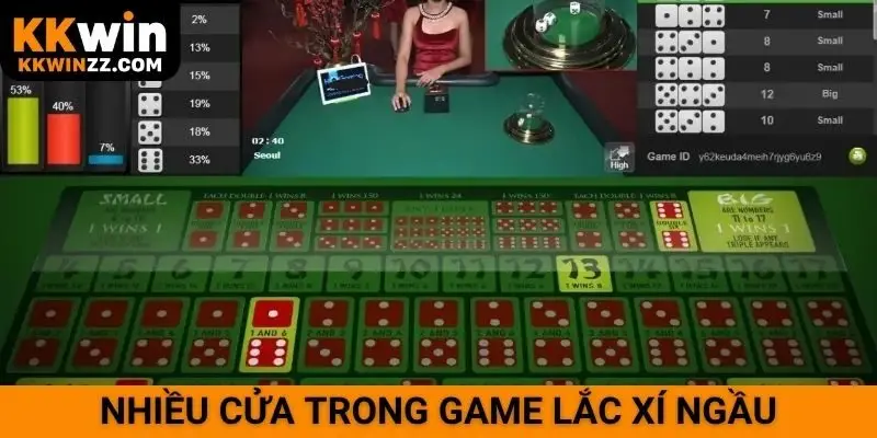 Nhiều cửa trong game lắc xí ngầu